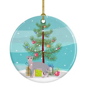 NEW Ukrainian Levkoy Cat Christmas Ceramic Ornament Christmas Tree Hanging Decorations for Home Christmas Holiday, Party, Gift, 3 in, Multicolor