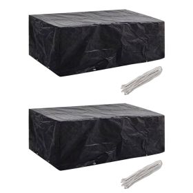 Patio Furniture Covers 2 pcs 8 Eyelets 78.7"x63"x27.6"