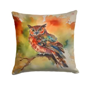 Elf Owl Throw Pillow Machine Washable, Indoor Outdoor Decorative Pillow for Couch, Bed or Patio, 18Hx18W