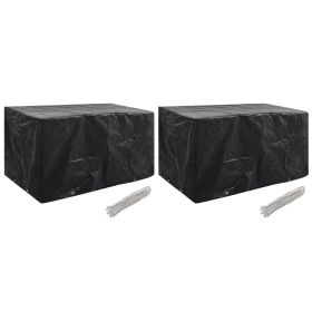 Patio Furniture Covers 2 pcs 8 Eyelets 70.9"x27.6"x35.4"