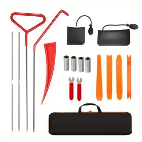 18 pieces of stainless steel matching, wheel pin puller, garage door hook and J-shaped hook tool, vehicle tool