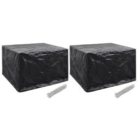 Patio Furniture Covers 2 pcs 8 Eyelets 53.1"x53.1"x35.4"